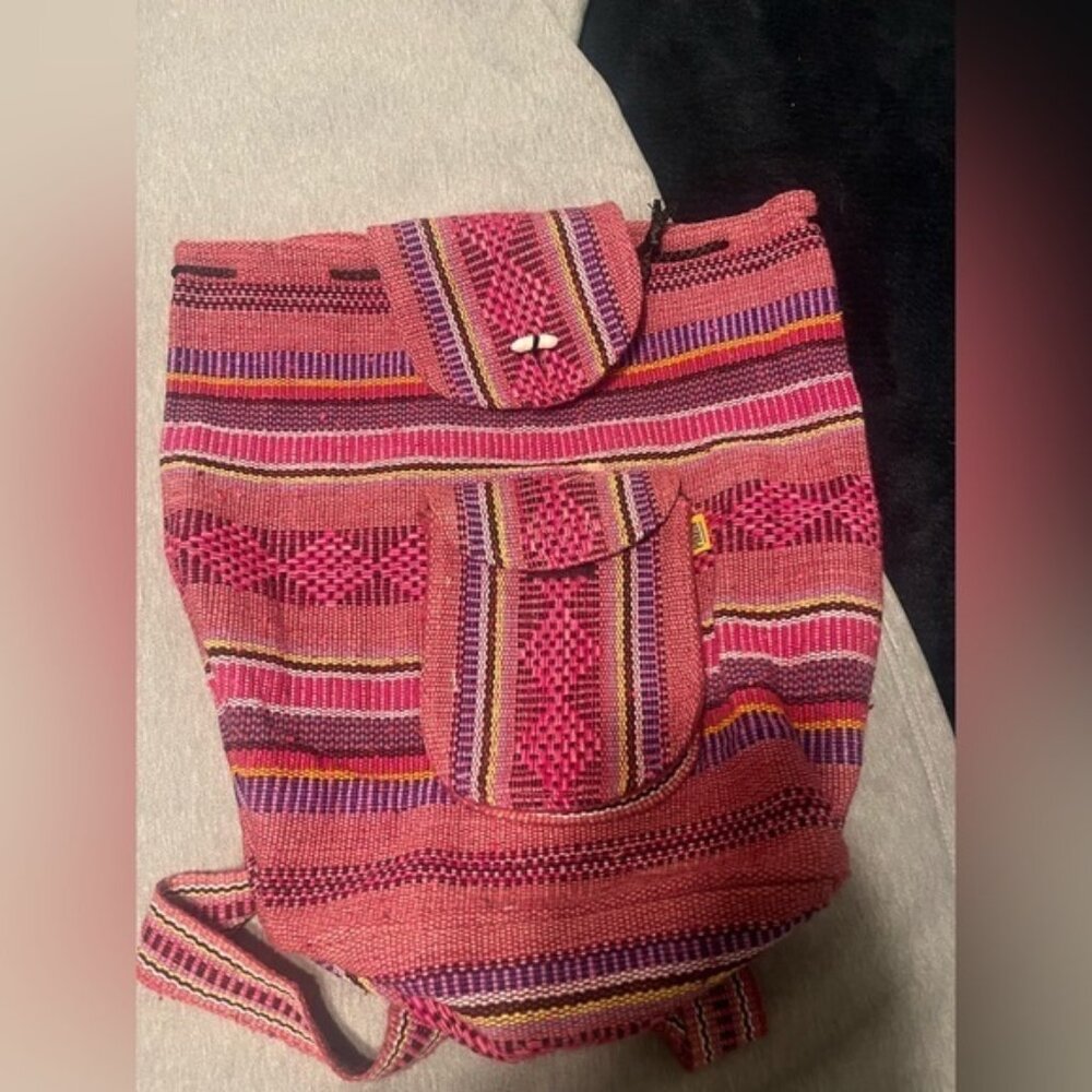 Pink Woven Bag